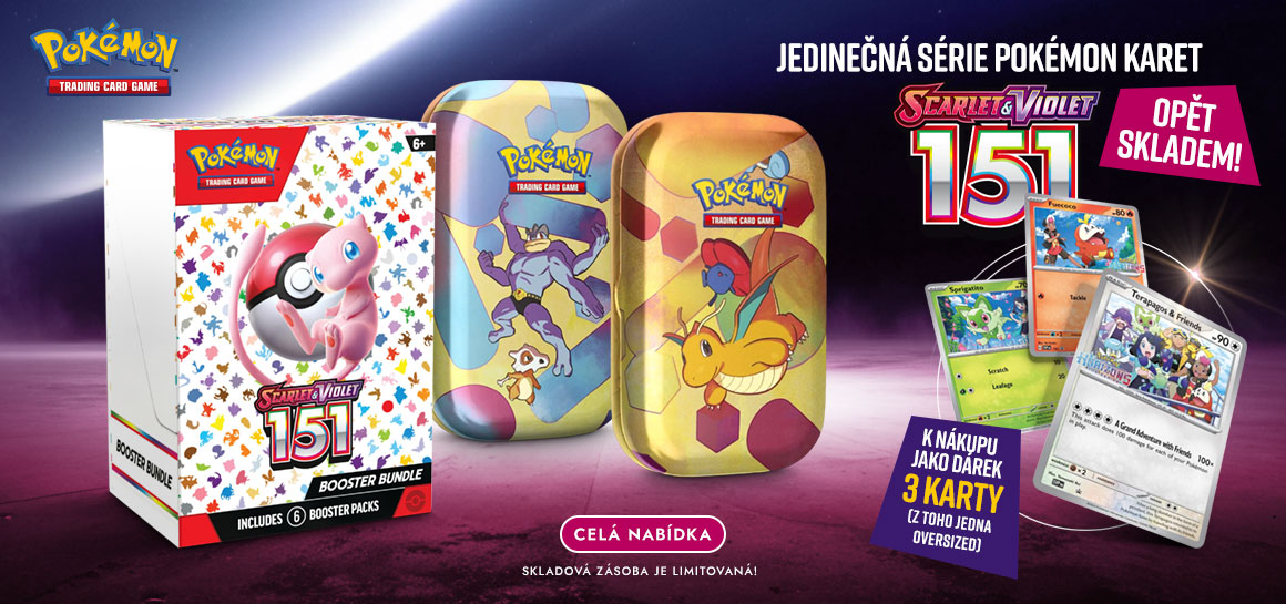 Jedinčná série Pokémon karet 151 opět skladem