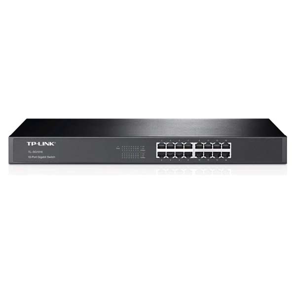 TP-Link TL-SG1016 16x Gigabit Rackmount Switch, black