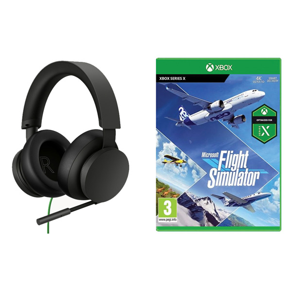 Microsoft Xbox Wired Headset + Microsoft Flight Simulátor