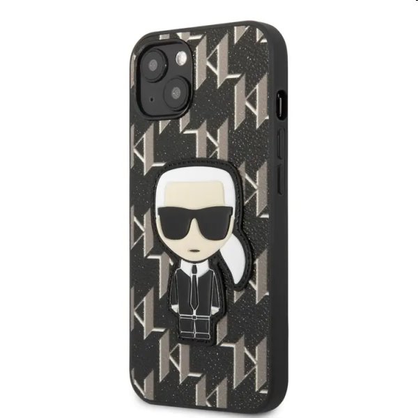 Puzdro Karl Lagerfeld Monogram Ikonik pro Apple iPhone 13 mini, černé