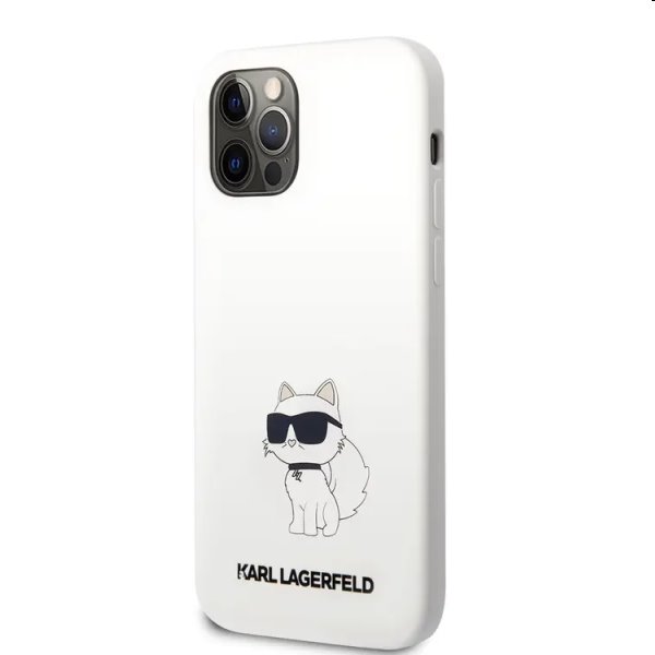 Zadní kryt Karl Lagerfeld Liquid Silicone Choupette NFT pro Apple iPhone 12/12 Pro, bílé