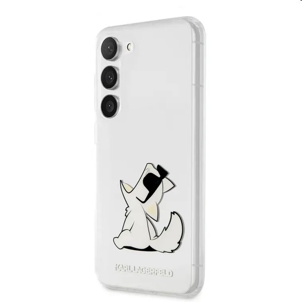 Pouzdro Karl Lagerfeld PC/TPU Choupette Eat pro Samsung Galaxy S23 Plus, transparentní