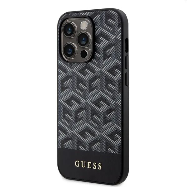 Pouzdro Guess PU G Cube MagSafe for Apple iPhone 13 Pro, černé