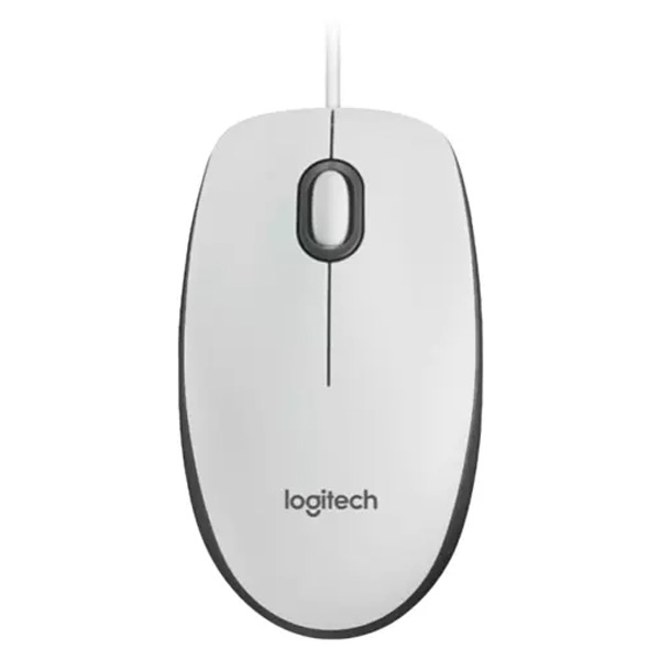 Logitech M100 Cable Mouse, white