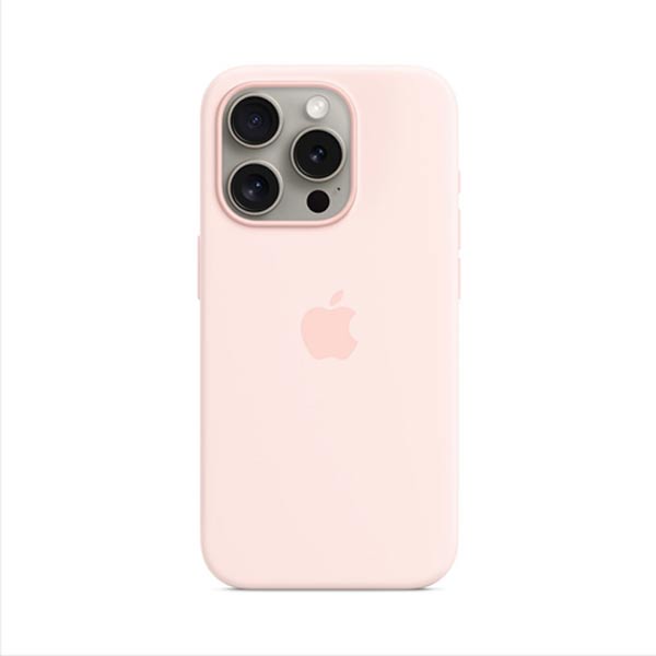 Apple iPhone 15 Pro Silicone Case with MagSafe - Light Pink