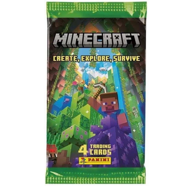 Dárek - Sběratelské karty Panini Minecraft 3 Booster v ceně 41,- Kč