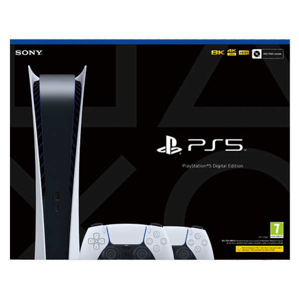 PlayStation 5 Digital Edition + PlayStation 5 DualSense Wireless Controller, black & white - OPENBOX (Rozbalené zboží s plnou zárukou)