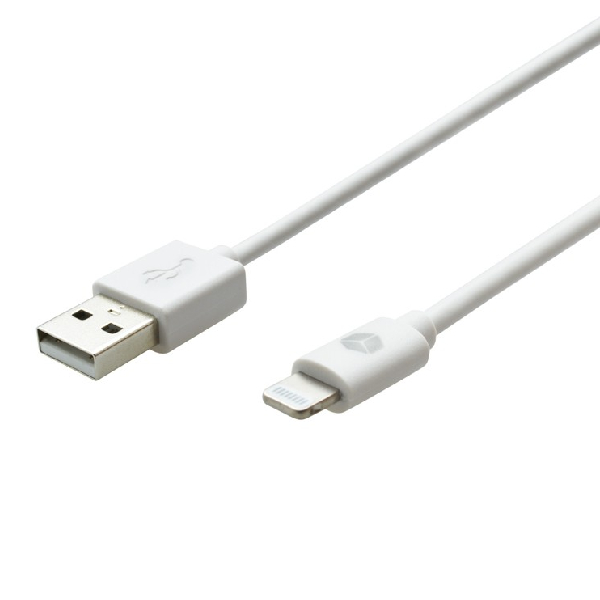 Sturdo Datový a nabíjecí kabel MFi USB/Lightning, 2.4A, 1m, bílý