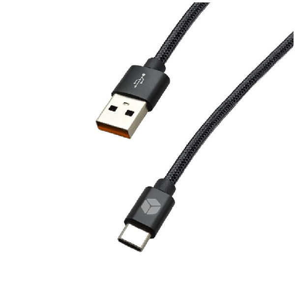 Sturdo Datový a nabíjecí kabel USB/USB-C, 3A, 1.5m, černý