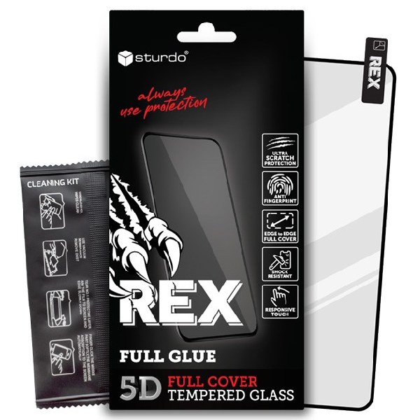 Sturdo Rex Ochranné tvrzené sklo pro Apple iPhone 14 Plus, černé