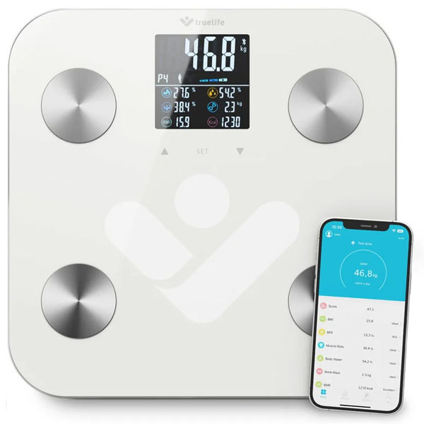 TrueLife FitScale W6 BT, osobná diagnostická váha, bílá