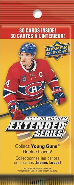 2022/23 Upper Deck Extended Series Hockey Fat Balíček Karet