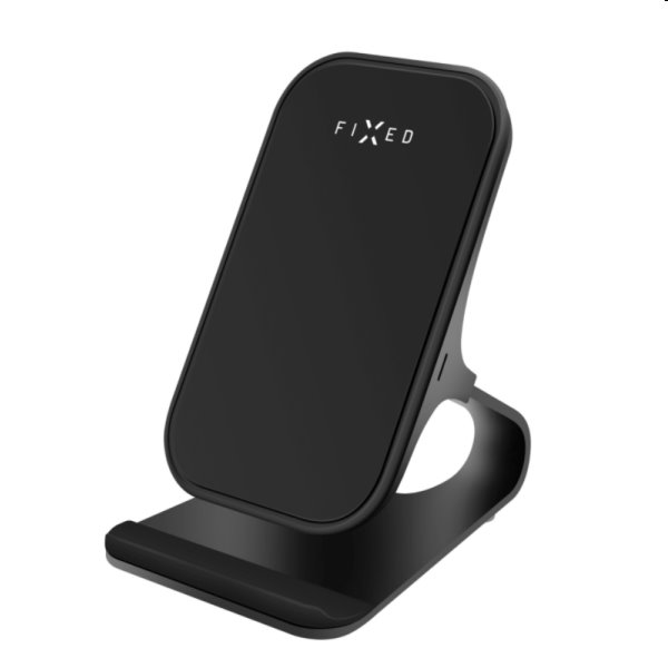 FIXED Stand with fast wireless charging Frame Wireless, 15W, black, použitý, záruka 12 měsíců