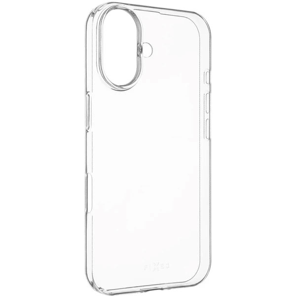 FIXED TPU Skin Ultratenké gelové pouzdro pro Apple iPhone 16, 0,6 mm, transparentní