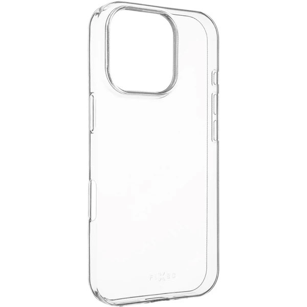 FIXED TPU Skin Ultratenké gelové pouzdro pro Apple iPhone 16 Pro, 0,6 mm, transparentní