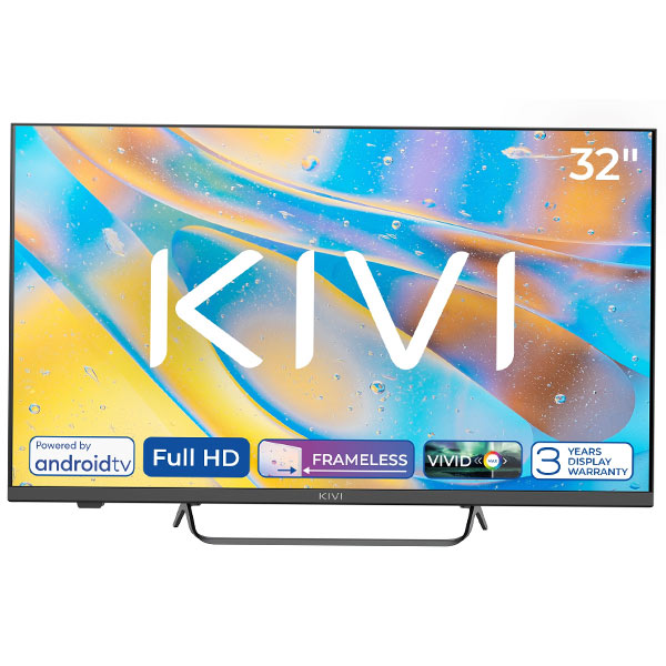 KIVI TV 32F760QB, 32" (81 cm), HD LED TV, AndroidTV, černý