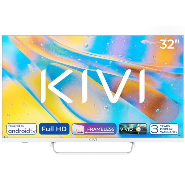 KIVI TV 32F760QW, 32" (81 cm), HD LED TV, AndroidTV, bílý