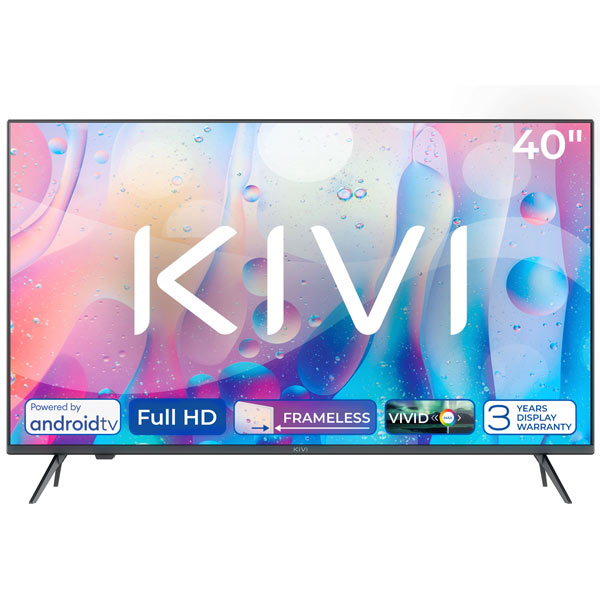 KIVI TV 40F760QB, 40" (100 cm), HD LED TV, AndroidTV, černý