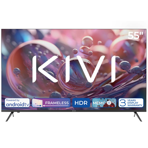 KIVI TV 55U760QB, 55" (139 cm), HD LED TV, AndroidTV, černý