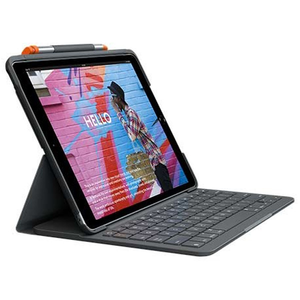 Logitech Slim Folio pro iPad 7., 8. a 9.gen., CZ/SK, grafitový