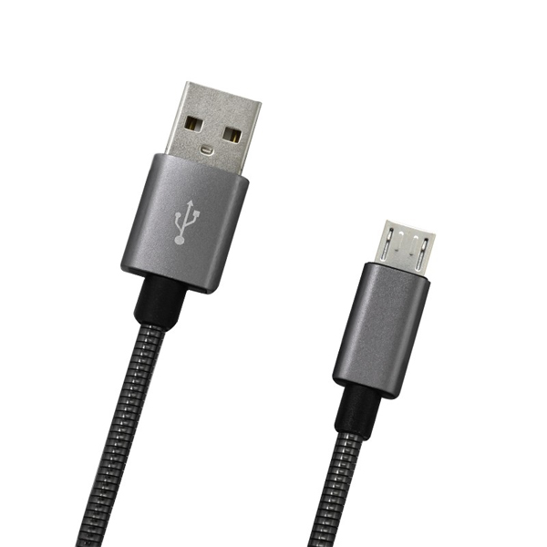 MicroUSB data kabel 2A, kov, 1 m