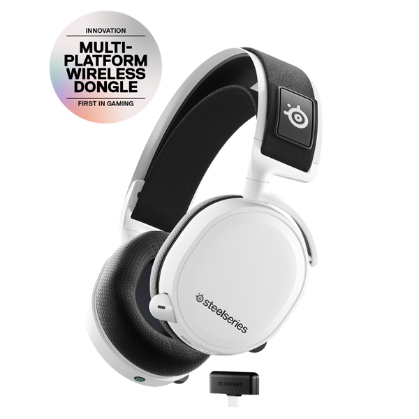 Steelseries Arctis 7+, white, vystavený, záruka 21 měsíců