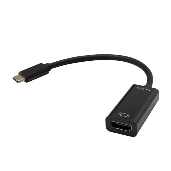 Typ-C na HDMI (F) 4K 60 Hz, 20 cm, černý