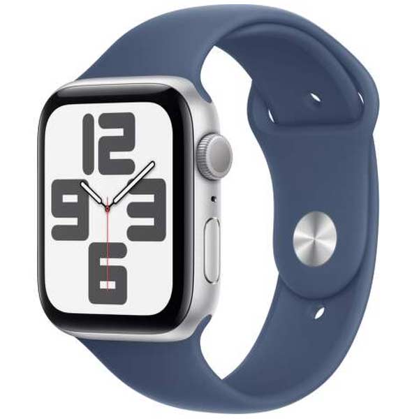 Apple Watch SE GPS 40mm Silver Aluminium Case with Denim Sport Band - M/L