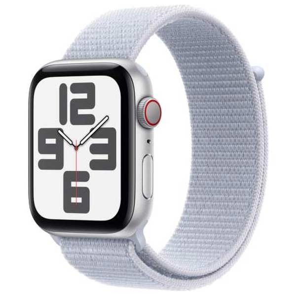 Apple Watch SE GPS + Cellular 40mm Silver Aluminium Case with Blue Cloud Sport Loop