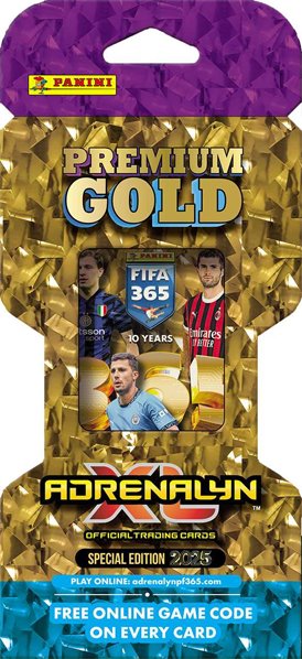 Fotbalové karty Panini FIFA 365 2024/2025 Adrenalyn Karty GOLD PACKET