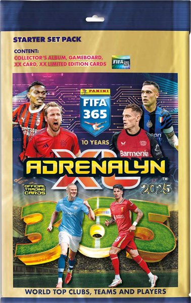 Fotbalové karty Panini FIFA 365 2024/2025 Adrenalyn Karty Starter set