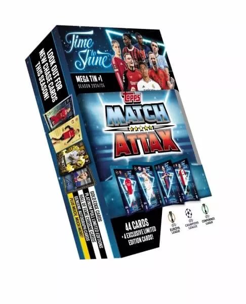 Fotbalové karty Topps Match Attax TCG 2024/25 UCC Mega Tin 1 modrá