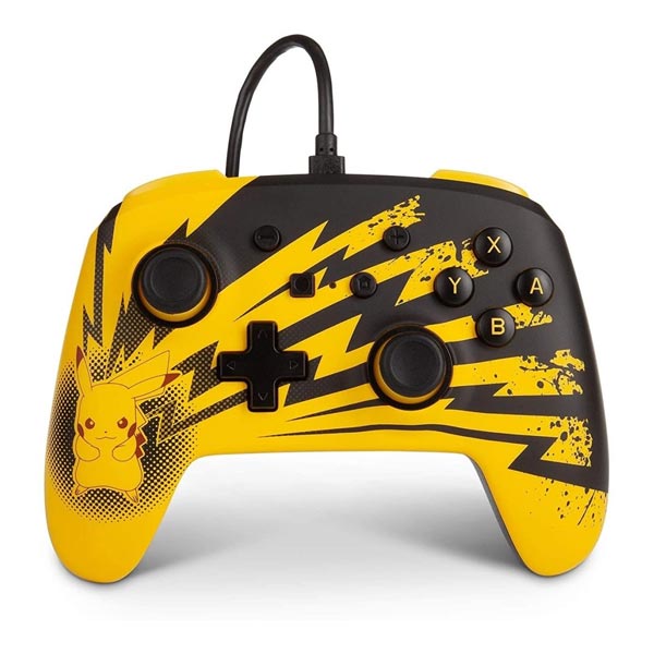 PowerA Enhanced Wired Controller for Nintendo Switch, Lightning Pikachu, použitý, záruka 12 měsíců