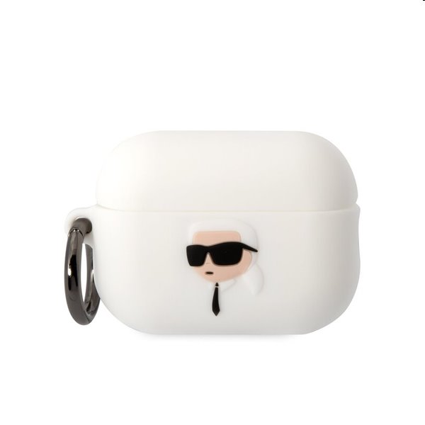 Karl Lagerfeld 3D Logo NFT Karl Head silicone case for Apple AirPods Pro 2, white, vystavený, záruka 21 měsíců