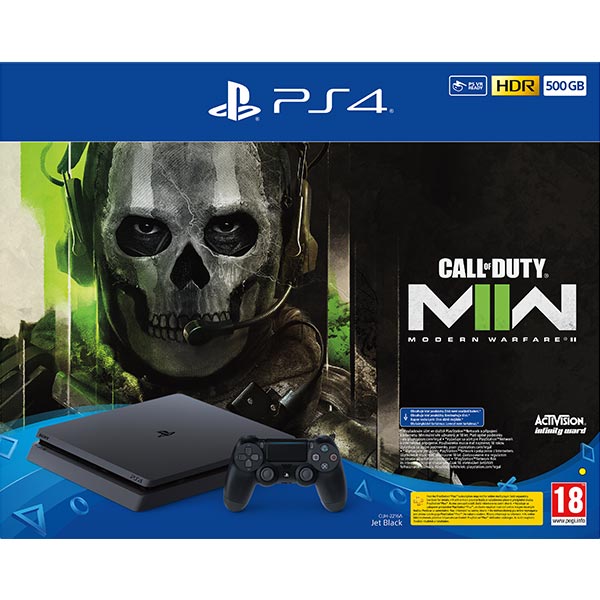 n 4 Slim 500GB, jet black + Call of Duty: Modern Warfare II, vystavený, záruka 21 měsíců