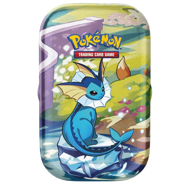 Kartová hra Pokémon TCG: Scarlet & Violet Prismatic Evolutions Mini Tin Vaporeon. (Pokémon)