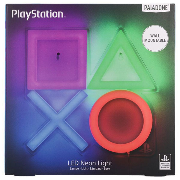 LED Neon lampa PlayStation na stěnu