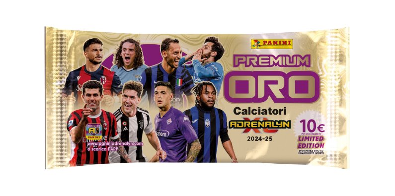 Sběratelské fotbalové karty SERIE A 2024/2025 Adrenalyn Karty GOLD PACKET