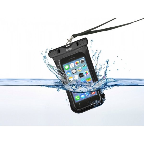 SBS Case Waterproof for Smarthone up to 5,5", black, vystavený, záruka 21 měsíců