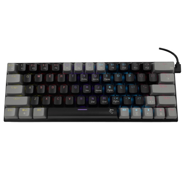 White Shark Gaming mechanical keyboard WAKIZASHI 2, blue switch, US, black/gray