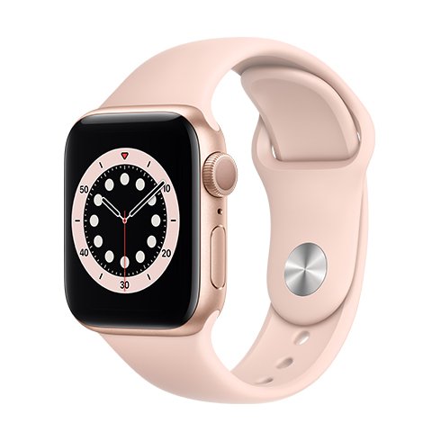 Apple Watch Series 6 GPS, 44mm zlatá Aluminium Case with ružová Sand Sport Band - Regular