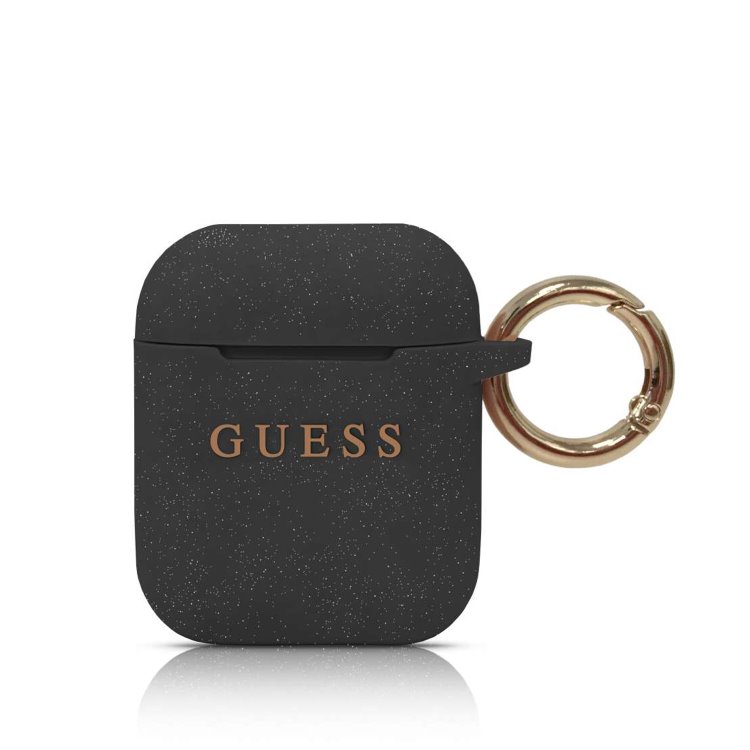 GUESS silikonový obal pro Apple AirPods (GUACCSILGLBK), Black