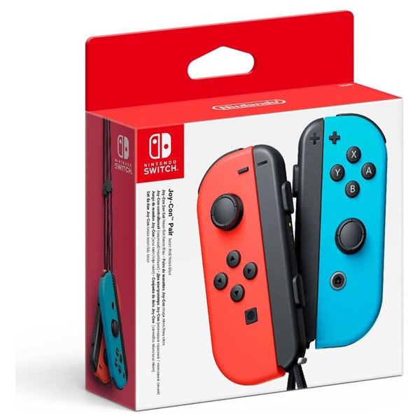 Ovladače Nintendo Joy-Con, neonově červený / neonově modrý