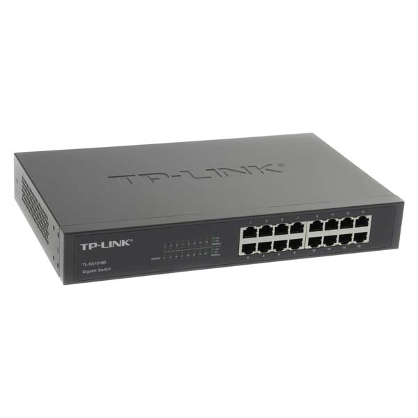 TP-Link TL-SG1016 16x Gigabit Rackmount Switch, black