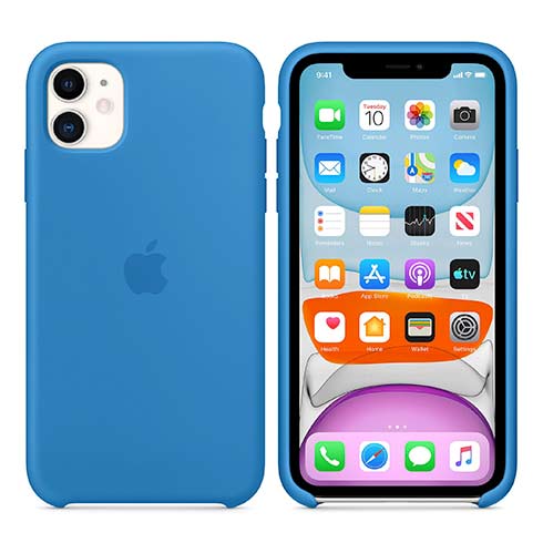 Apple iPhone 11 Silicone Case, surf blue