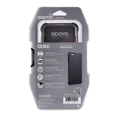 Odoyo kryt Quad360 pro iPhone 6 Plus/ 6s Plus, ebony black