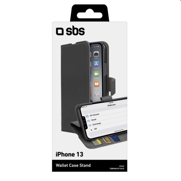 SBS pouzdro Book Wallet pro iPhone 13, black