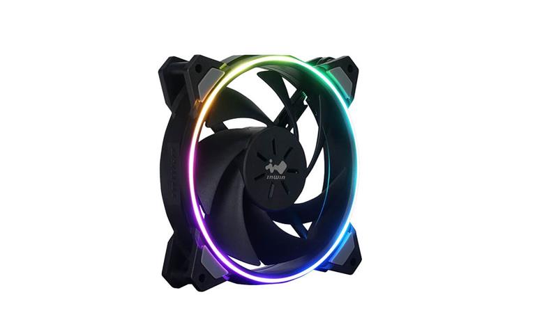 InWin Case fan Sirius Loop ASL120, 120mm, ARGB, Black (Triple pack+ ARGB Controler)