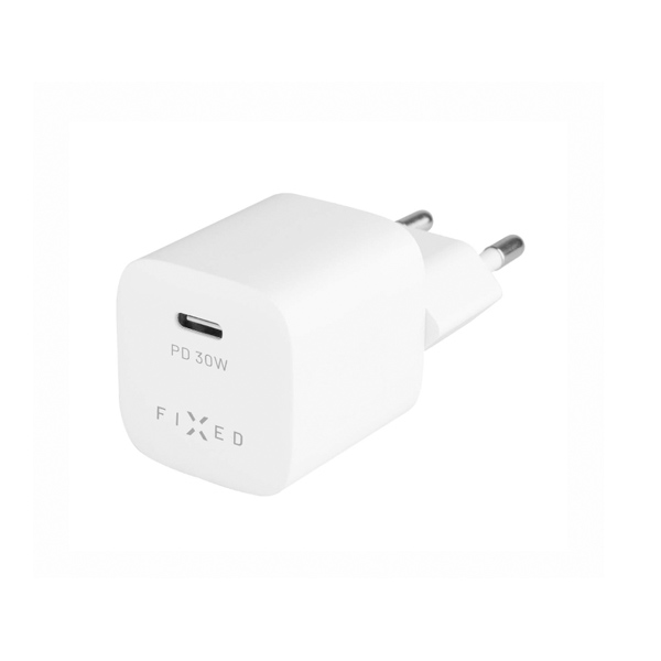 FIXED Mini Travel Charge with USB-C output and PD support, 30W, white