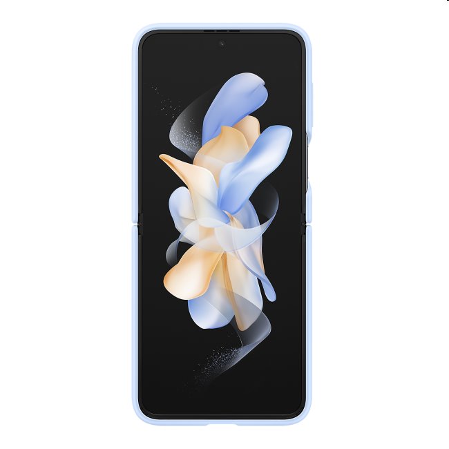 Pouzdro Silicone Cover s držákem na prst pre Samsung Galaxy Z Flip4, arctic blue